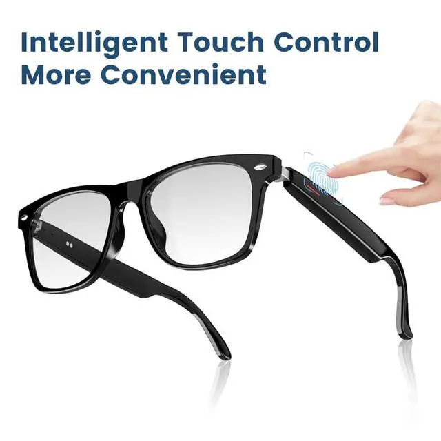 Alt view image 4 of 6 - Smart Glasses Bluetooth Audio Glasses for Men Women with Dual Stereo Speakers, Open Ear Music &HD Calling, Touch &Voice Assistant, UV ProtectionTransparent