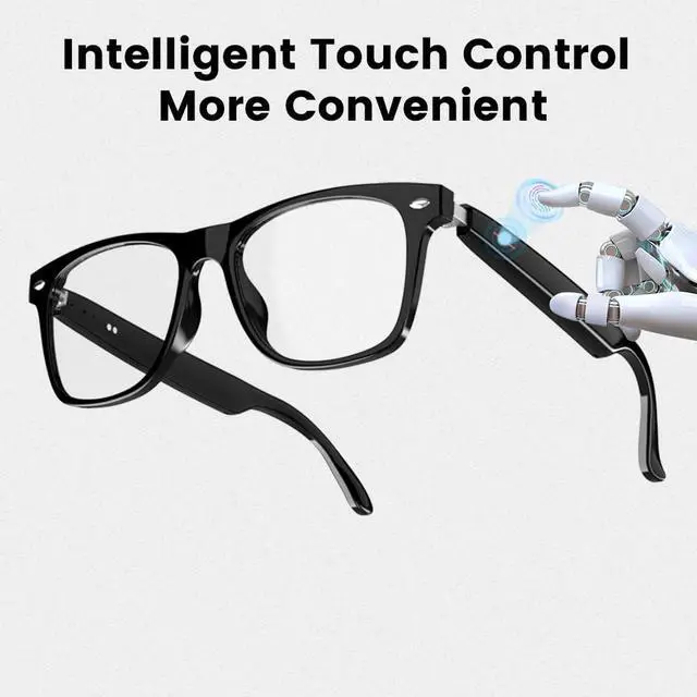 Alt view image 7 of 7 - Smart Glasses Bluetooth Audio Glasses for Men Women with Dual Stereo Speakers, Open Ear Music &HD Calling, Touch &Voice Assistant, UV ProtectionBlack