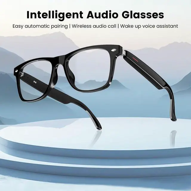 Alt view image 6 of 7 - Smart Glasses Bluetooth Audio Glasses for Men Women with Dual Stereo Speakers, Open Ear Music &HD Calling, Touch &Voice Assistant, UV ProtectionBlack