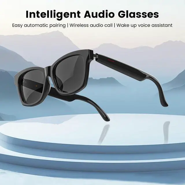 Alt view image 7 of 7 - Smart Glasses Bluetooth Audio Glasses for Men Women with Dual Stereo Speakers, Open Ear Music &HD Calling, Touch &Voice Assistant, UV ProtectionBlack