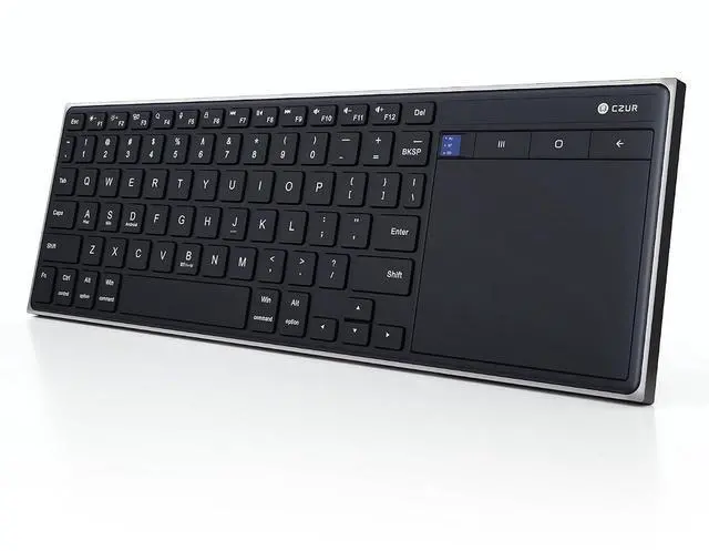 Main image of K5S Bluetooth Keyboard with Touchpad, Wireless & Wired, Rechargeable | Meadia Control, HTPC for PC-connected TV, Portable Keyboard for PC/Laptop/Tablet/Phone, for Windows/Mac/Android/iOS