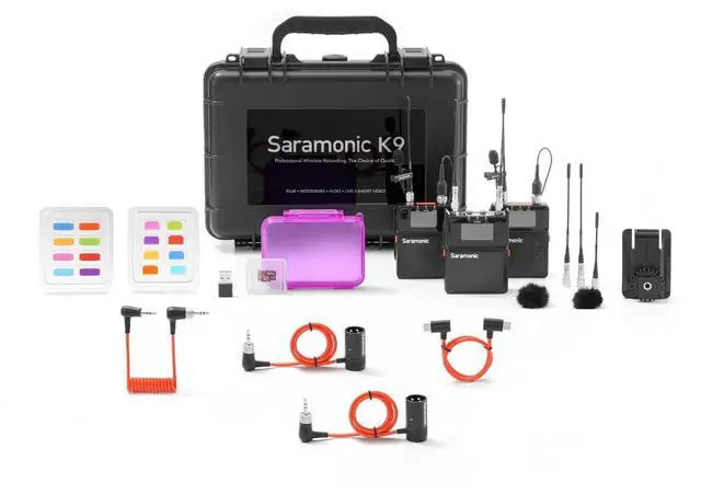 Main image of K9-US Professional Dual Digital UHF Wireless Microphone System with 32-Bit Float/Time Code/Mini Lavaliers/App Control/3.5mm/XLR/3.5mm/USB-C Output (K9-USA)