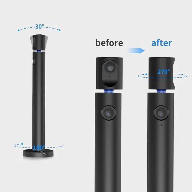 Alt view image 2 of 7 - Halo Dual 1080P Webcam with Microphone, Professional USB Web Camera | 90° View Computer Camera, Plug & Play, Compatible with Windows/Mac, for TikTok/YouTube/Yahoo Messenger