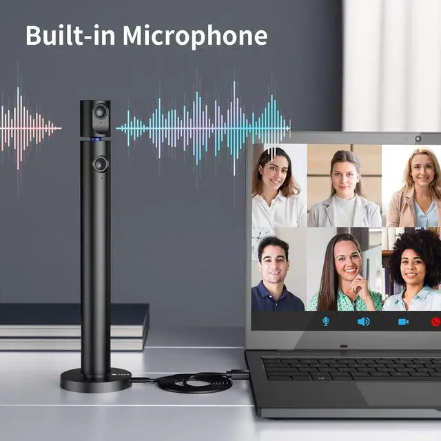 Alt view image 5 of 7 - Halo Dual 1080P Webcam with Microphone, Professional USB Web Camera | 90° View Computer Camera, Plug & Play, Compatible with Windows/Mac, for TikTok/YouTube/Yahoo Messenger