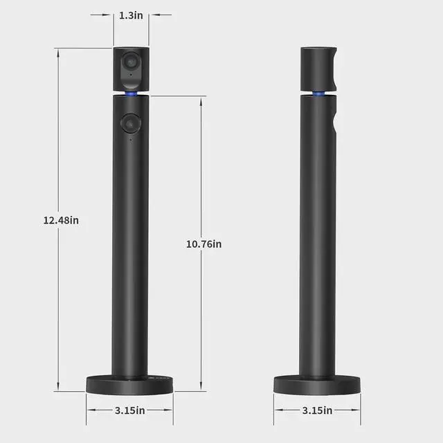 Alt view image 7 of 7 - Halo Dual 1080P Webcam with Microphone, Professional USB Web Camera | 90° View Computer Camera, Plug & Play, Compatible with Windows/Mac, for TikTok/YouTube/Yahoo Messenger