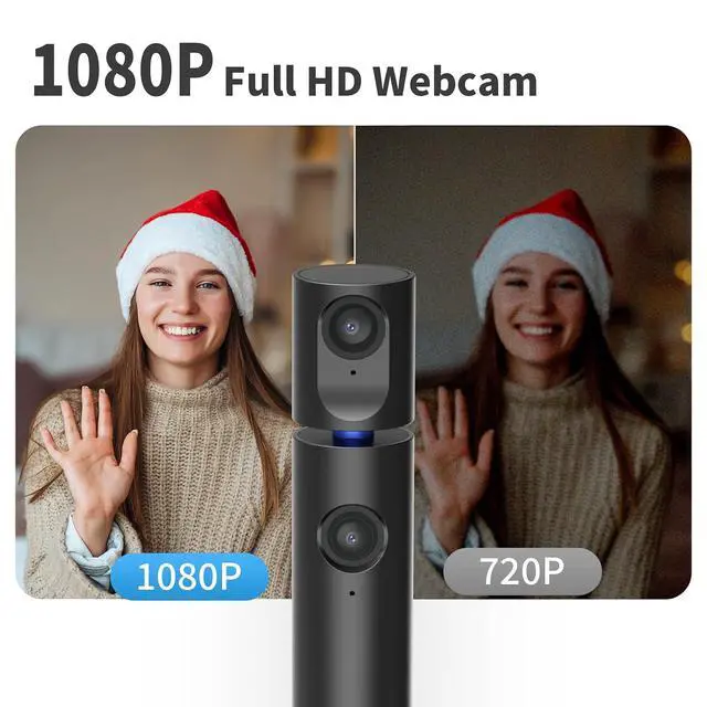 Alt view image 4 of 7 - Halo Dual 1080P Webcam with Microphone, Professional USB Web Camera | 90° View Computer Camera, Plug & Play, Compatible with Windows/Mac, for TikTok/YouTube/Yahoo Messenger