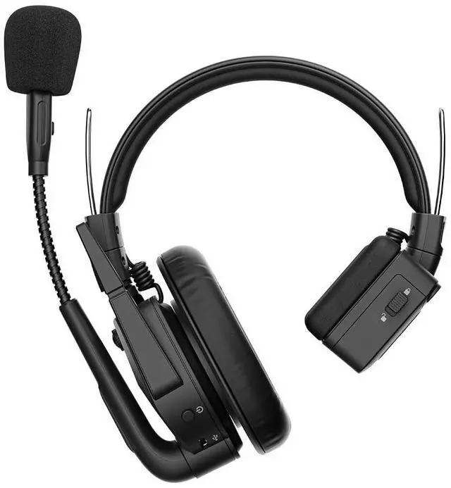 Alt view image 7 of 7 - WiTalk9-9S 9-Person 1.9GHz Full-Duplex Wireless Intercom System with Single-Ear Headsets, 500m Range, Expandable to 30 Users, Includes 18 Batteries, 10-Bay Charger, and Deluxe Carry Case