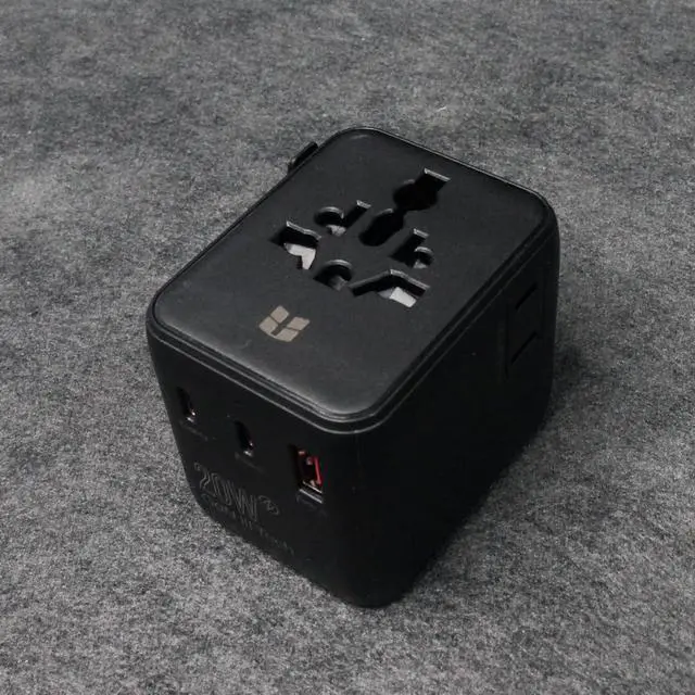 Main image of Universal Travel Power Adapter, International Electrical Outlet Converter, Black