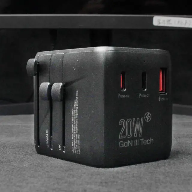 Alt view image 2 of 3 - Universal Travel Power Adapter, International Electrical Outlet Converter, Black