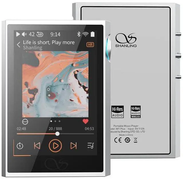 Main image of M1 Plus Protable Hi-Fi Music Player M1Plus High-Definition Lossless MP3 Player ES9069Q DAC Dual SGM8262 Amplifier PCM768 DSD512 Bluetooth 5.2 LDAC WiFi DLNA Airplay Silver