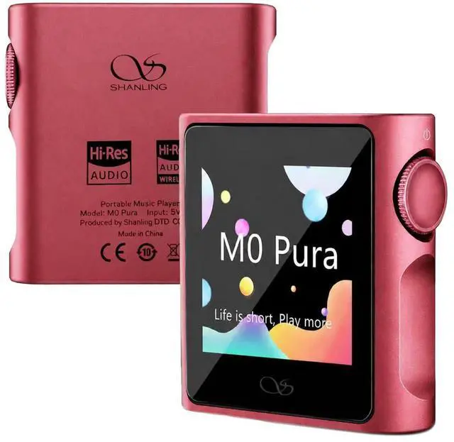 Main image of M0 Pura Hi-Fi MP3 Player Portable Hi-Res Music Player, Bluetooth 5.0 Digital Audio Player, 2X CS43131 DAC,APP Control,3.5mm/Type-C Jack,384kHz /32bit,250mW@32,MTouch OS (Berry Purple)