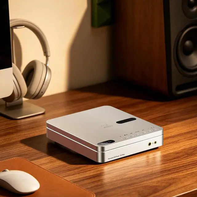 Alt view image 7 of 7 - EC Play Portable HiFi CD Player, USB DAC, Dual CS43198 DAC + Dual SGM8262,384kHz/32bit DSD256,Two-Way Bluetooth 6.0 LDAC,700mW@32 4.4mm Balanced Output, 3.5mm+Coaxial, Green