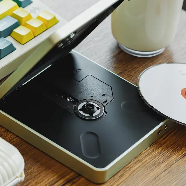 Alt view image 4 of 7 - EC Play Mini CD Player, Portable CD Player with USB DAC, Dual CS43198 DAC + Dual SGM8262,384kHz/32bit DSD256,Two-Way Bluetooth 6.0 LDAC,700mW@32 4.4mm Balanced Output, 3.5mm+Coaxial (Silver)