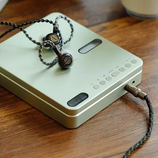 Alt view image 6 of 7 - EC Play Mini CD Player, Portable CD Player with USB DAC, Dual CS43198 DAC + Dual SGM8262,384kHz/32bit DSD256,Two-Way Bluetooth 6.0 LDAC,700mW@32 4.4mm Balanced Output, 3.5mm+Coaxial (Silver)
