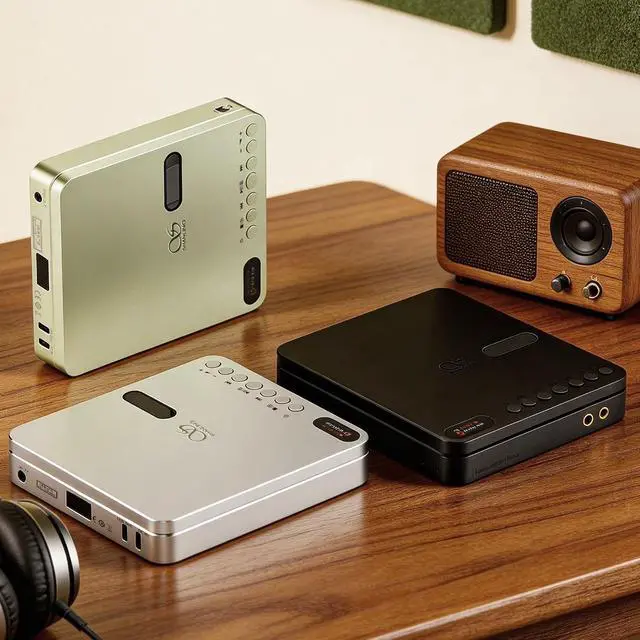Alt view image 7 of 7 - EC Play Mini CD Player, Portable CD Player with USB DAC, Dual CS43198 DAC + Dual SGM8262,384kHz/32bit DSD256,Two-Way Bluetooth 6.0 LDAC,700mW@32 4.4mm Balanced Output, 3.5mm+Coaxial (Silver)
