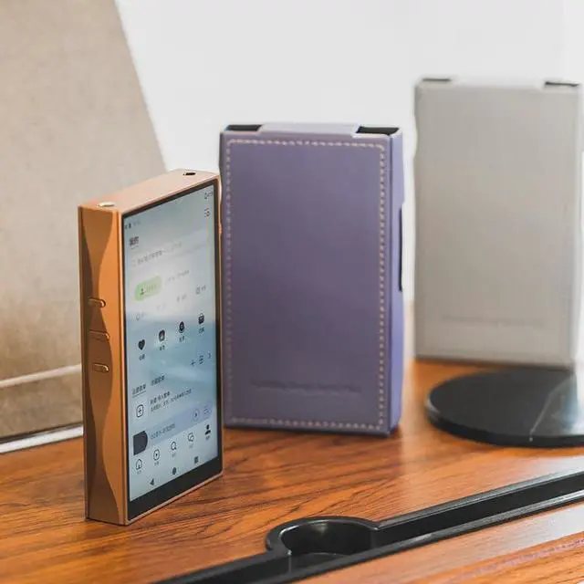 Alt view image 5 of 7 - M3 Plus HiFi Music Player with Purple Leather Case, Android13 Portable Digital Audio Player USB DAC AMP Hi-Res Audio MP3/MP4 Player,DSD512 PCM768