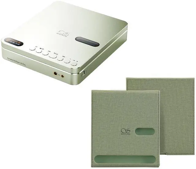 Main image of EC Play Portable HiFi CD Player with Leather Case, USB DAC Dual CS43198 DAC + Dual SGM8262,384kHz/32bit DSD256,Two-Way Bluetooth 6.0 LDAC,700mW@32 4.4mm Balanced Output, 3.5mm+Coaxial, Green