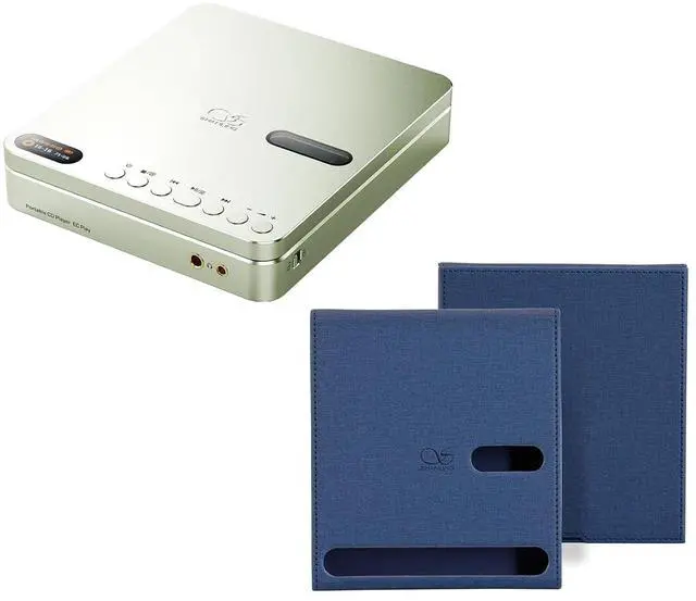 Main image of EC Play Portable HiFi CD Player with Leather Case, USB DAC Dual CS43198 DAC + Dual SGM8262,384kHz/32bit DSD256,Two-Way Bluetooth 6.0 LDAC,700mW@32 4.4mm Balanced Output, 3.5mm+Coaxial