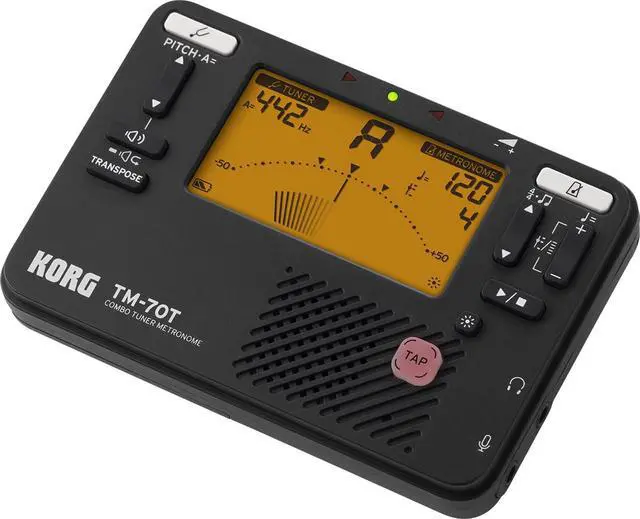Alt view image 2 of 6 - TM-70T Tuner and Metronome w/ Sound Out Mode, Transpose Mode, and Chromatic Mode - Black