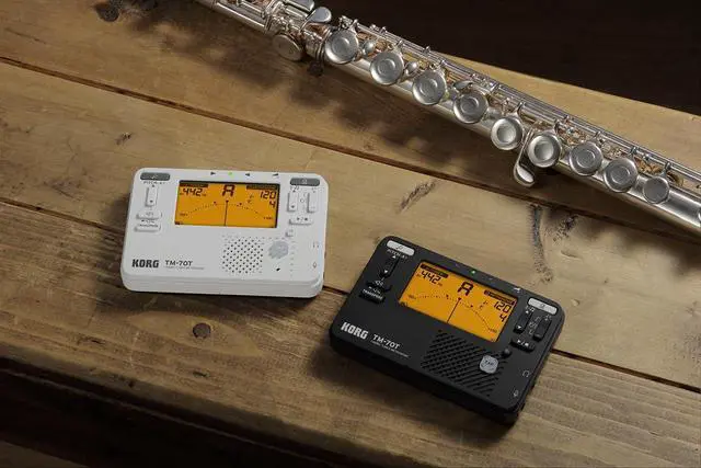 Alt view image 6 of 6 - TM-70C Tuner and Metronome w/ Contact Mic, Sound Out Mode, Transpose Mode, and Chromatic Mode - Black