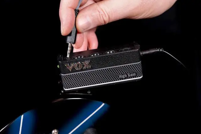 Alt view image 6 of 7 - 3 High Gain Headphone Guitar Amplifier w/ 2 Channels, Stereo Effects, Built-in Rhythms, and Aux in Jack
