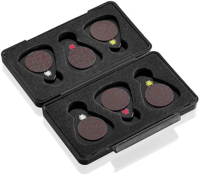 Main image of Celluloid Guitar Picks 6-Pack - Thin, Medium & Heavy w/Case