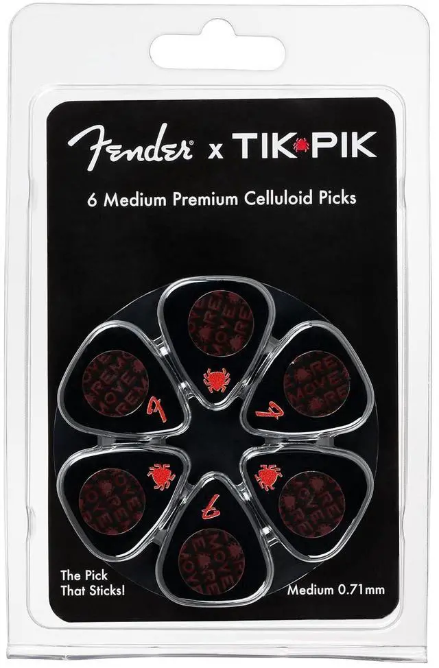 Main image of Fender x Celluloid Guitar Picks 6-Pack - Medium 0.71mm