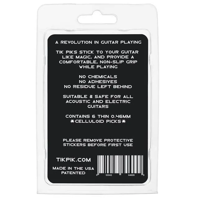 Alt view image 2 of 2 - Celluloid Guitar Picks 6-Pack - Thin 0.46mm