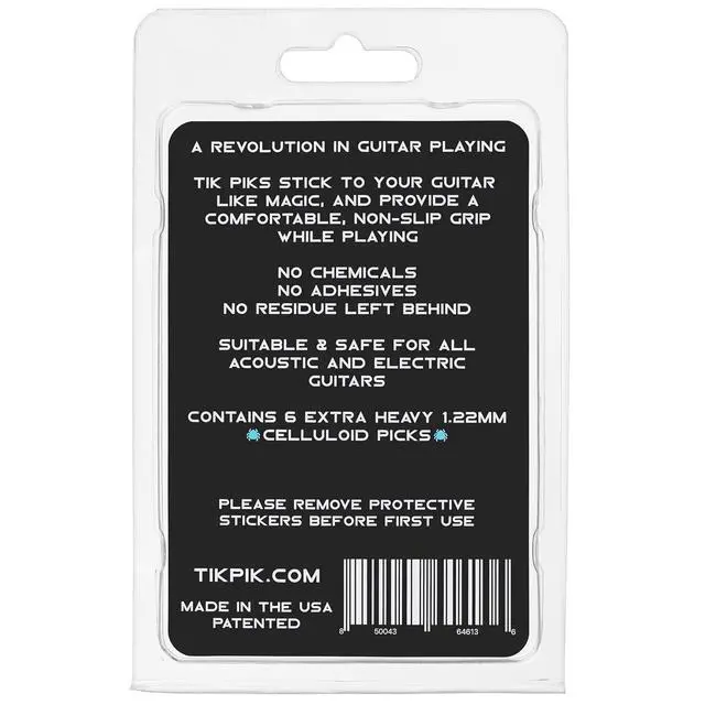 Alt view image 2 of 2 - Celluloid Guitar Picks 6-Pack - Extra Heavy 1.22mm