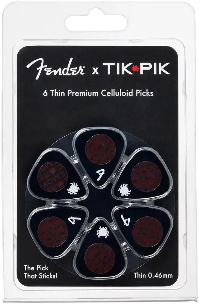 Main image of Fender x Celluloid Guitar Picks 6-Pack - Thin 0.46mm