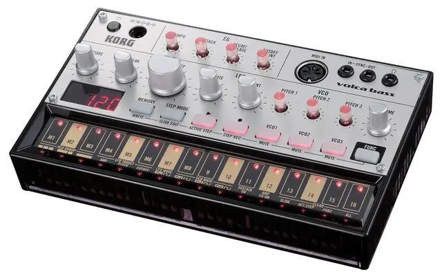Alt view image 2 of 4 - Volca Bass Analog Synthesizer w/Three Oscillators and 16-step Sequencer