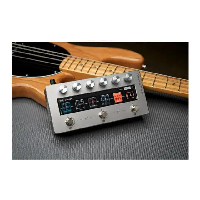 Alt view image 2 of 4 - Anagram Bass Multi-Effects Pedal w/NAM, 50+ Blocks & USB-C | 50 Plus Customizable Effect Blocks, Neural Amp Modeler Support, 7 Touchscreen, USB-C Audio