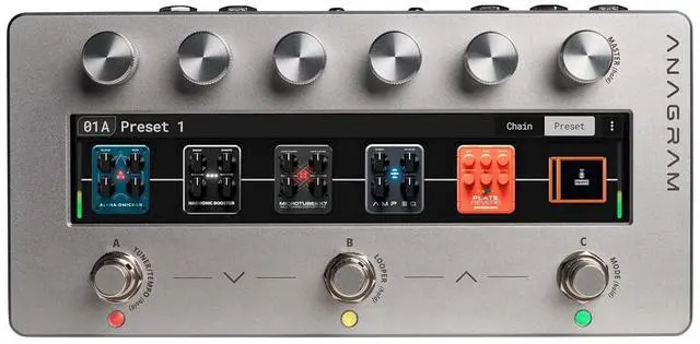 Main image of Anagram Bass Multi-Effects Pedal w/NAM, 50+ Blocks & USB-C | 50 Plus Customizable Effect Blocks, Neural Amp Modeler Support, 7 Touchscreen, USB-C Audio