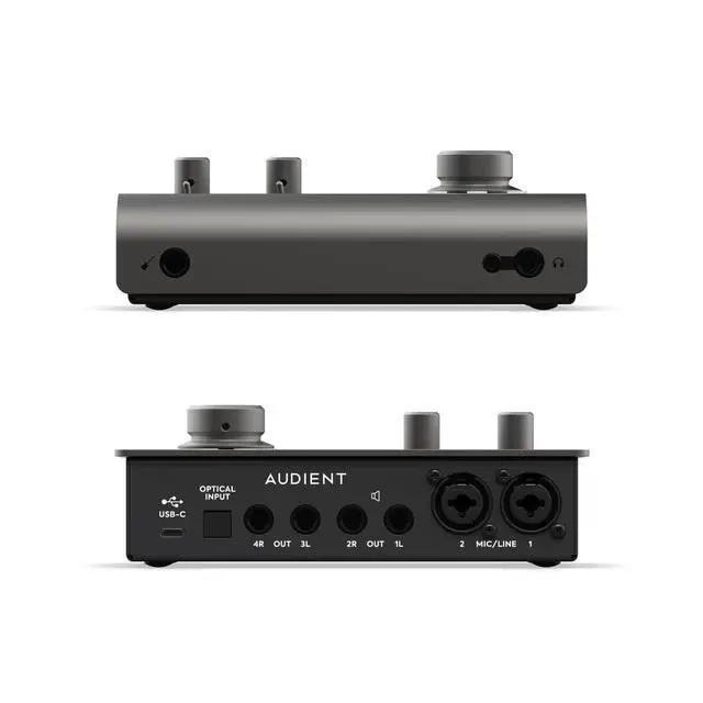 Alt view image 3 of 7 - Audio Interface iD14 MKII, 2 Class-A Microphone Preamps (High Performance USB Audio Interface, USB-C Connector, Monitor Mix and Monitor Panning Function, 2 Headphone Outputs), Black