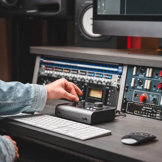 Alt view image 4 of 7 - Audio Interface iD14 MKII, 2 Class-A Microphone Preamps (High Performance USB Audio Interface, USB-C Connector, Monitor Mix and Monitor Panning Function, 2 Headphone Outputs), Black