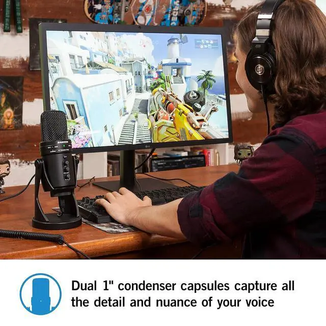 Alt view image 2 of 7 - G-Track Pro Professional USB Condenser Microphone with Audio Interface
