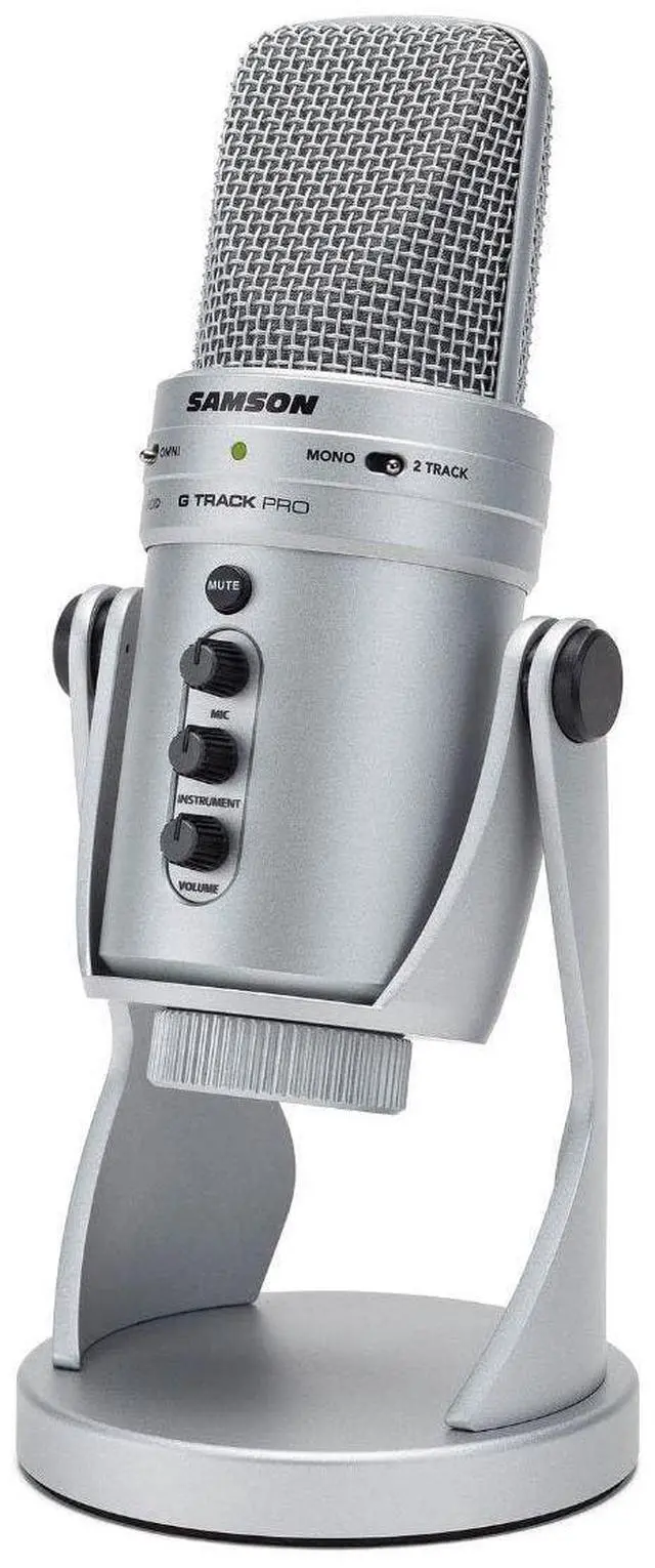 Alt view image 2 of 4 - G Track Pro USB Microphone with Built in Audio Interface Silver