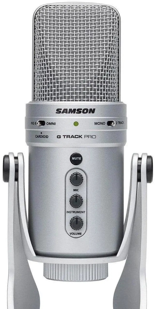 Alt view image 3 of 4 - G Track Pro USB Microphone with Built in Audio Interface Silver