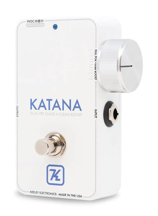 Alt view image 3 of 7 - Katana Clean Boost Throwback White Guitar Effects Pedal, 35dB of Transparent Boost, JFET Circuit
