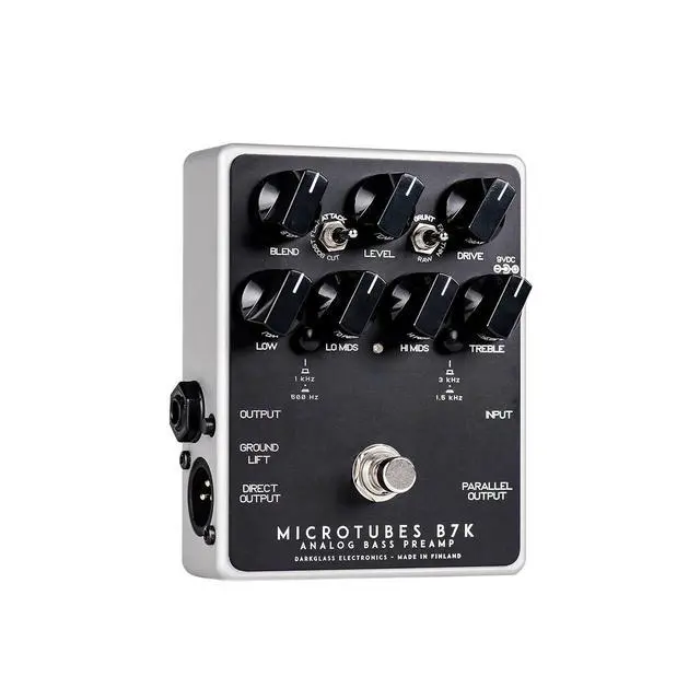 Alt view image 2 of 3 - Darkglass Microtubes B7K V2 Bass Preamp Pedal for Electric Bass | Analog Bass Preamp and Overdrive, 4-Band Eq with Switchable Mid Freqs, Blend and Drive and Level