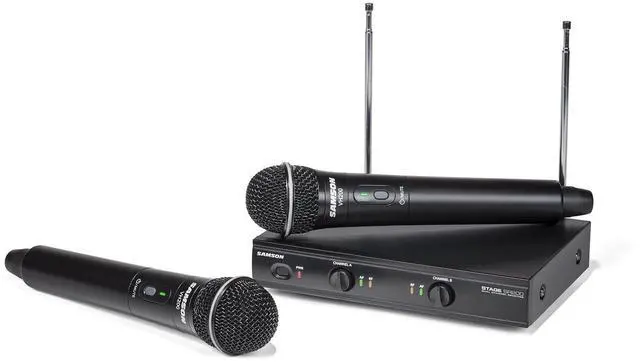 Alt view image 2 of 6 - Stage 200 Dual Handheld Dynamic Wireless Microphone System (Group C)