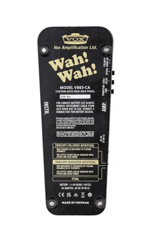 Alt view image 3 of 6 - Vox Custom Auto Wah Pedal
