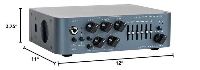 Alt view image 4 of 4 - Darkglass AO500 Alpha Omega 500W Bass Head, 6 Band Eq | 500W Class-D Bass Head, Alpha and Omega Drive Engines, 6-Band Graphic Eq, Xlr Di with 3 Irs, USB, Headphone and Aux