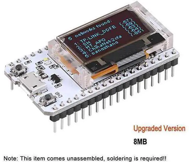 Main image of ESP32 Development Board Upgraded Version 8MB Flash ESP32 WiFi Bluetooth ESP32 OLED 096 Inch OLED Display CP2102 Internet for Ar duino ESP8266 NodeMCU