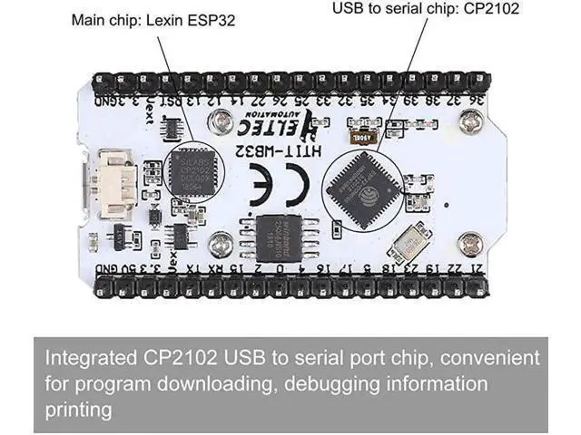 Alt view image 2 of 7 - ESP32 Development Board Upgraded Version 8MB Flash ESP32 WiFi Bluetooth ESP32 OLED 096 Inch OLED Display CP2102 Internet for Ar duino ESP8266 NodeMCU