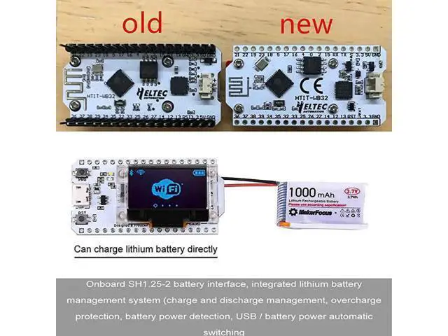 Alt view image 4 of 7 - ESP32 Development Board Upgraded Version 8MB Flash ESP32 WiFi Bluetooth ESP32 OLED 096 Inch OLED Display CP2102 Internet for Ar duino ESP8266 NodeMCU