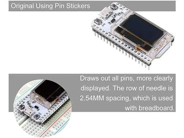 Alt view image 6 of 7 - ESP32 Development Board Upgraded Version 8MB Flash ESP32 WiFi Bluetooth ESP32 OLED 096 Inch OLED Display CP2102 Internet for Ar duino ESP8266 NodeMCU