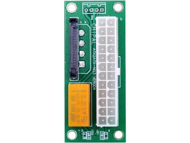 Alt view image 2 of 5 - Synchronous Power Board Dual PSU Multiple Power Supply Adapter Add2psu with SATA ATX 24pin Connector to 4 Pin Connector 2 Pcs