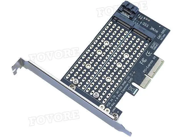 Alt view image 2 of 5 - On Cards PCIE to M2/M.2 Adapter SATA M.2 SSD PCIE Adapter NVME/M2 PCI E Adapter SSD M2 to SATA PCI-E Card M Key +B Key