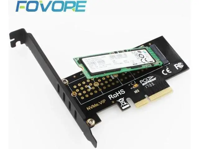 Alt view image 2 of 5 - NVMe SSD NGFF to PCIE X4 adapter M Key interface card Support PCI-e PCI Express 3.0 x4 2230-2280 Size m2 pcie adapter